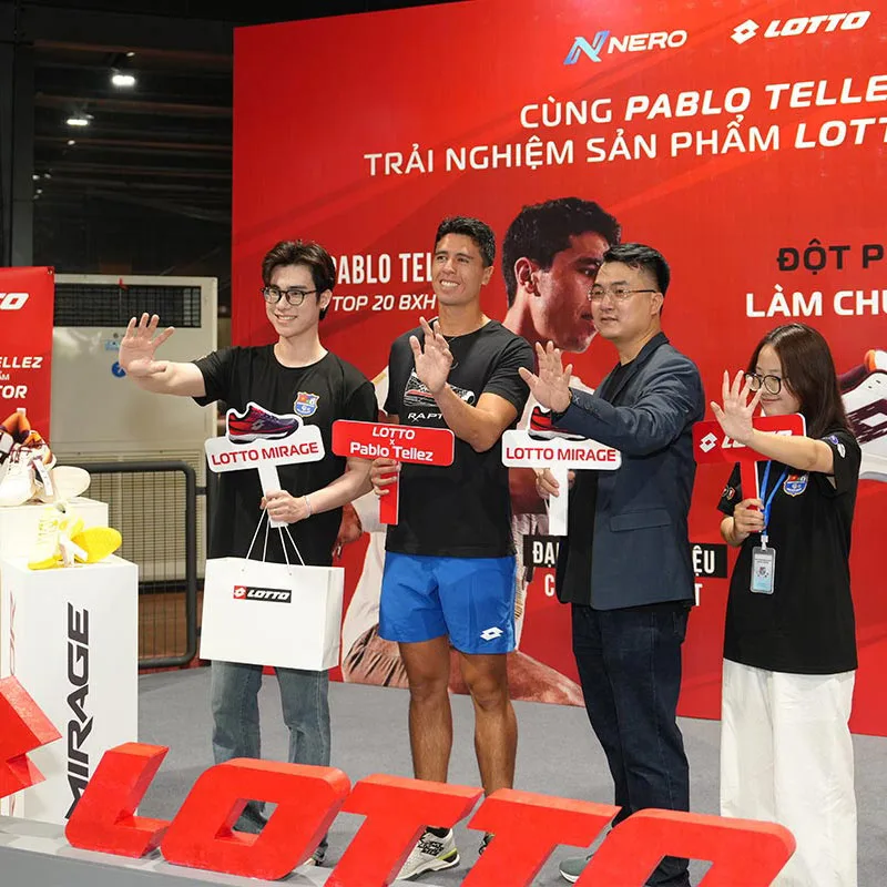 Lotto Sport Việt Nam ra mắt thành công dòng giày pickleball Lotto Raptor, tạo dấu ấn mạnh mẽ tại sự kiện giao lưu cùng VĐV pickleball hàng đầu thế giới Pablo Tellez